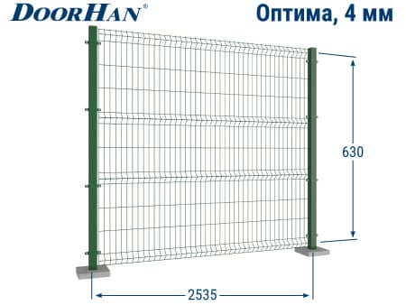 Купить 3D заборную секцию ДорХан 2535×630 мм в Пскове от 1262 руб.
